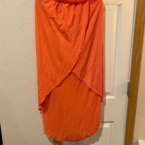 Just Be Asymmetrical Orange Skirt